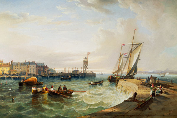 The Harbour at Hartlepool od James Wilson Carmichael