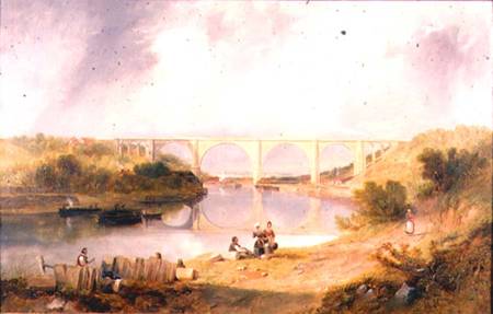 Victoria Bridge over the River Wear od James Wilson Carmichael