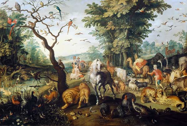Noah leads the animals into the ark od Jan Brueghel d. Ä.