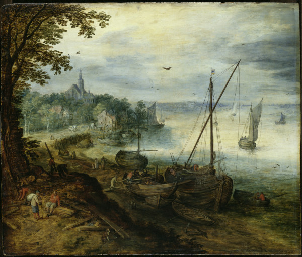 Flußlandschaft mit Holzhackern od Jan Brueghel d. Ä.