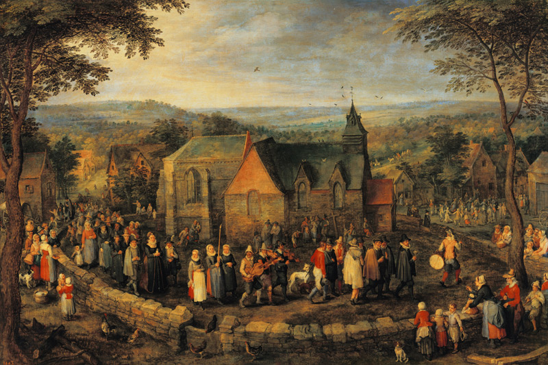 The wedding procession in the country od Jan Brueghel d. Ä.