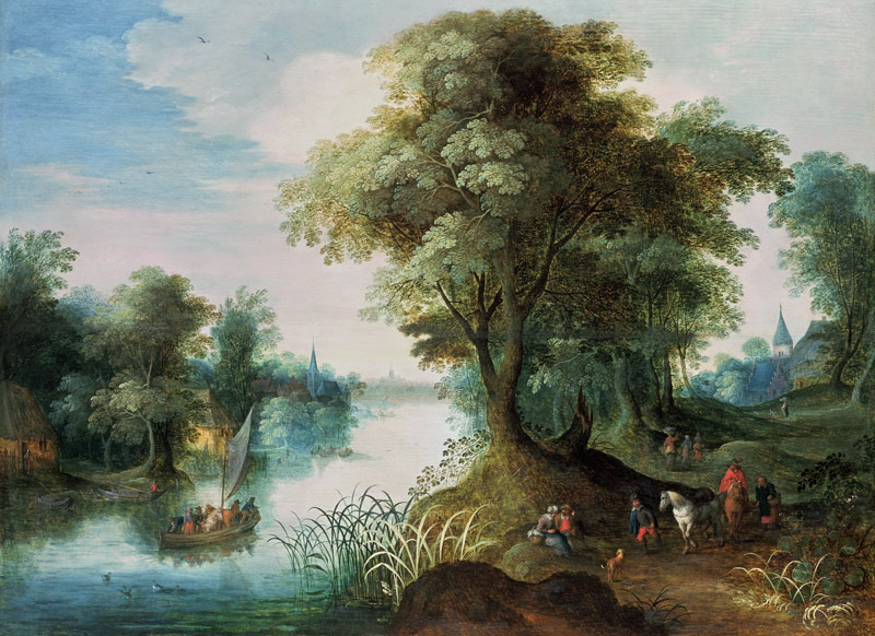 River Landscape od Jan Brueghel d. Ä.