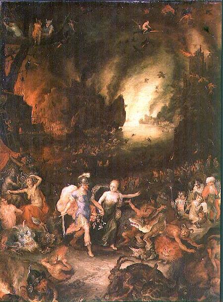Aeneas in Hades (detail) od Jan Brueghel d. Ä.