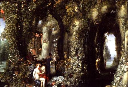A Fantastic cave with Odysseus and Calypso od Jan Brueghel d. Ä.