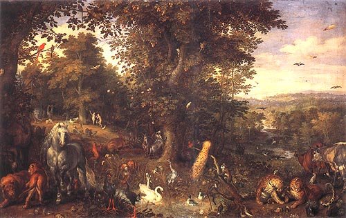 The earthly paradise od Jan Brueghel d. Ä.
