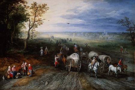 Returning from Market od Jan Brueghel d. Ä.