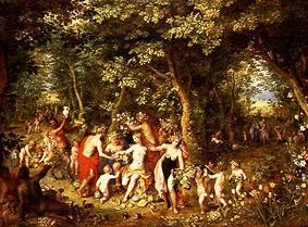 The abundance or homage to the gods or four seasons od Jan Brueghel d. Ä.
