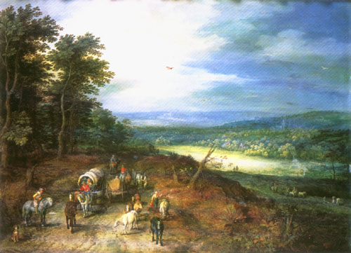 Stretch landscape with travellers od Jan Brueghel d. Ä.