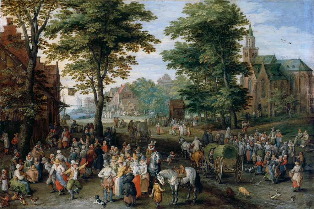 Jan Bruegel d.Ä. / Die Dorfkirmes od Jan Brueghel d. J.