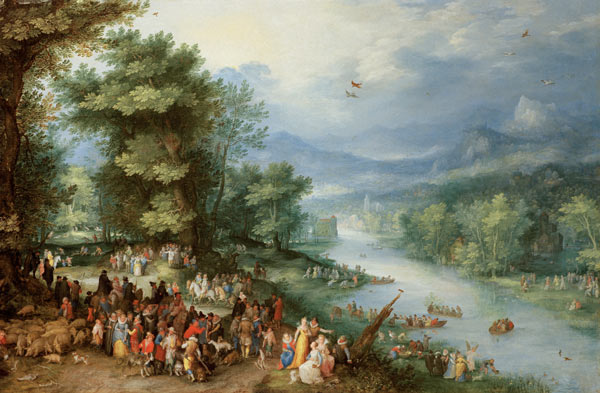 J.Brueghel t.E. / Landscape with Tobias od Jan Brueghel d. J.