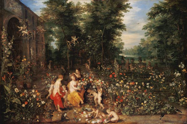 Jan Bruegel t. E. / Flora in the Garden od Jan Brueghel d. J.