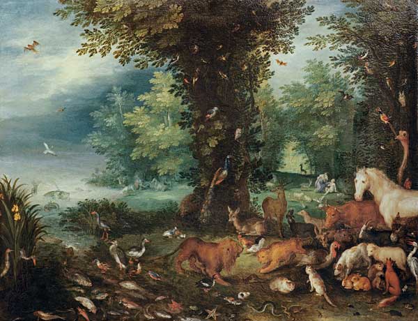 Paradisical landscape / J.Brueghel od Jan Brueghel d. J.