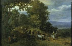 Jan Bruegel d.Ä./ Belebter Fahrweg/1610