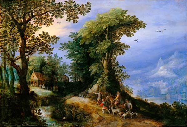 J.Brueghel t.E. / Return from the Hunt od Jan Brueghel d. J.