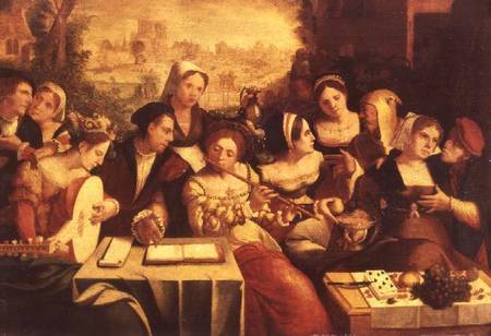 The Prodigal Son Feasting with Harlots od Jan Cornelisz Vermeyen