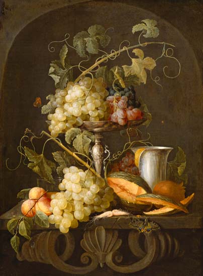 Quiet life with fruits od Jan Davidsz de Heem