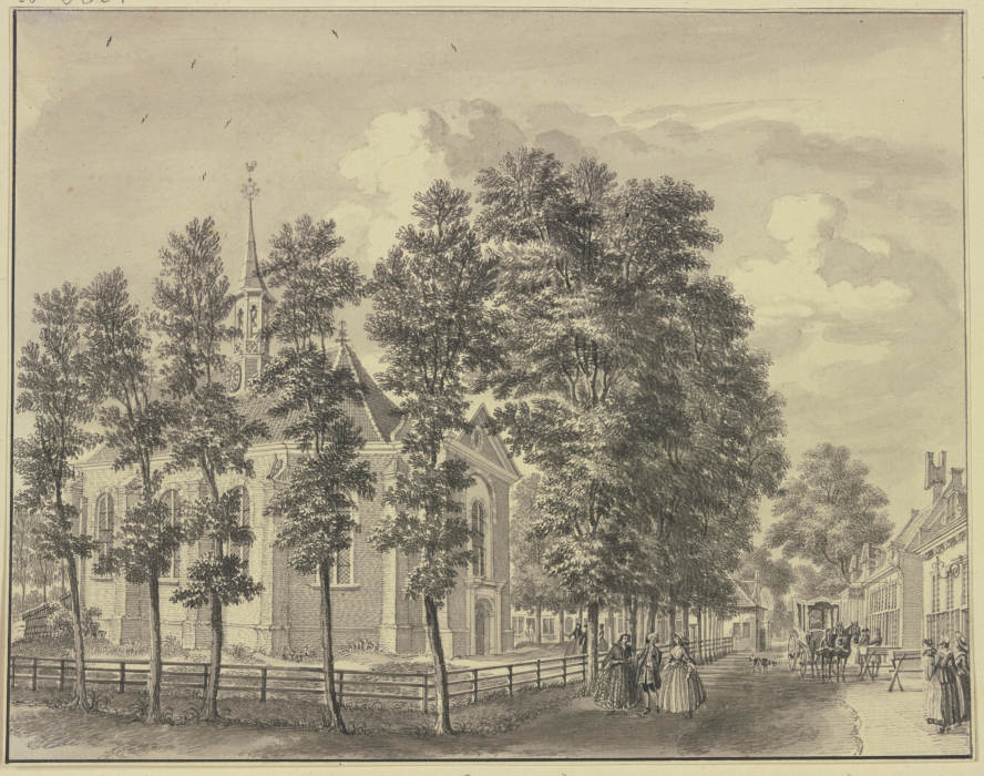 Ansicht der Kirche von Bloemendaal bei Haarlem od Jan de Beijer
