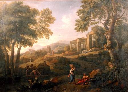 Classical landscape with figures and ruins od Jan Frans van Bloemen