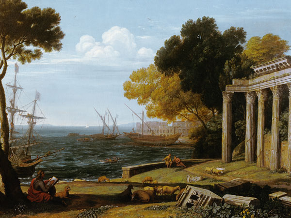 View of the Sea, Port and Amphitheatre of Pola od Jan Frans van Bloemen