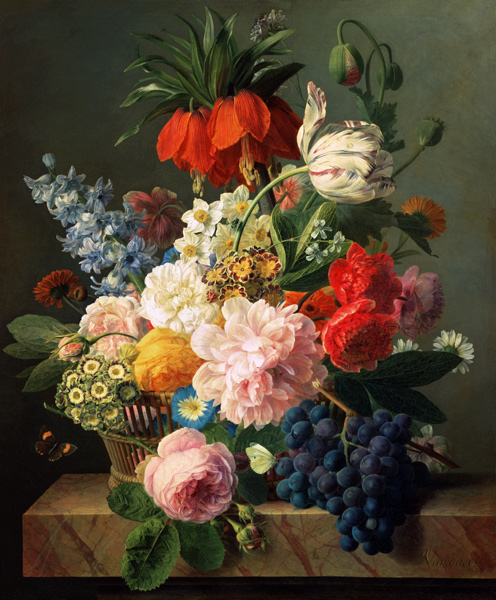 Flowers and fruits od Jan Frans van Dael
