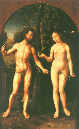 Adam and Eva od Jan Gossaert