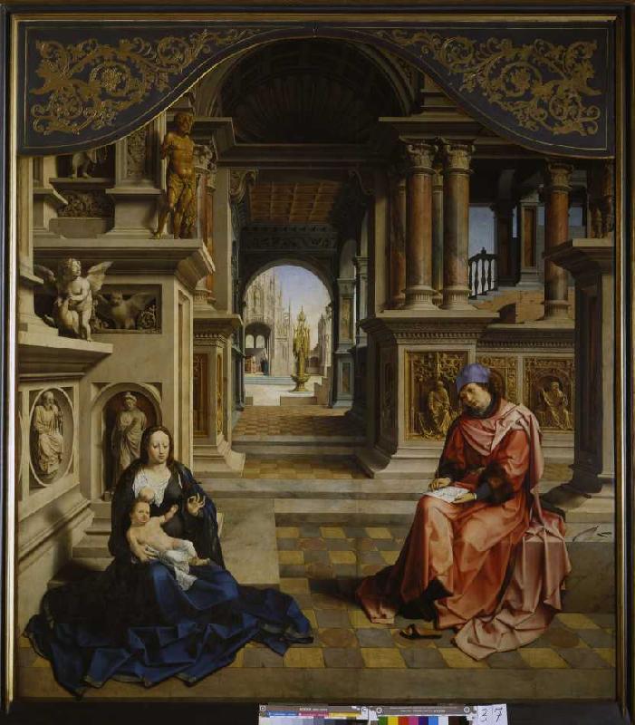 St. Lukas paints the Madonna. od Jan Gossaert