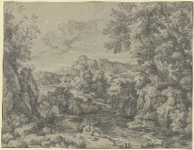 Klassische Landschaft in der Manier des Gaspar Dughet-Poussin