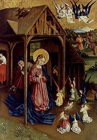 Maria and adoring angels, the Christ Child, panel of the Marienfelder altar od Jan Koerbecke