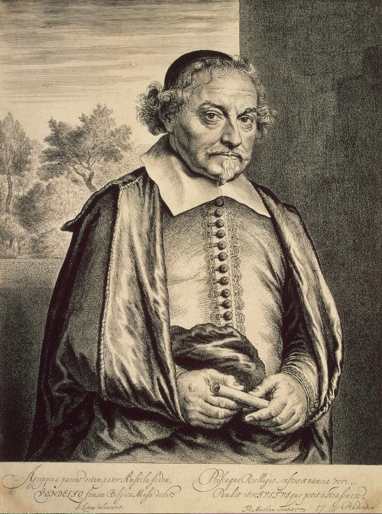 Portrait of the writer and playwright Joost van den Vondel (1587-1679) od Jan Lievens