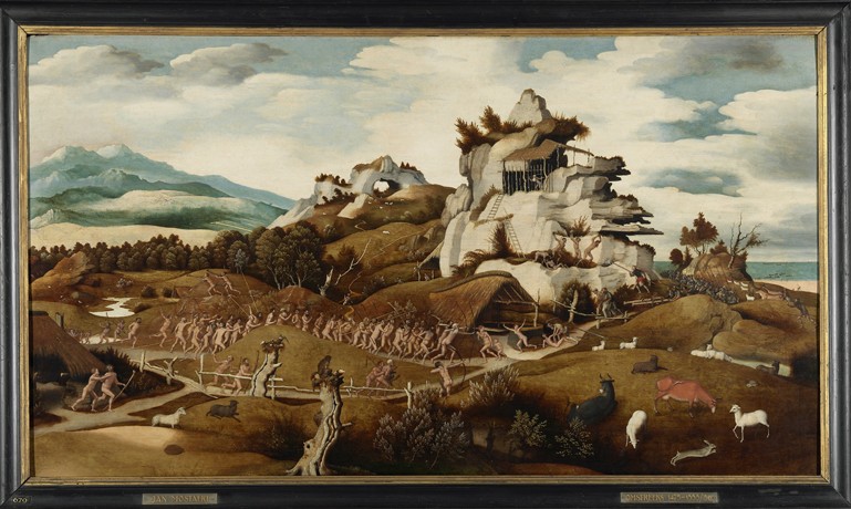 Landscape with an Episode from the Conquest of America od Jan Mostaert
