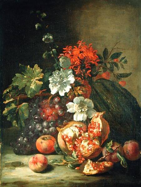 Fruit and Flowers od Jan Peter van the Younger Bredael
