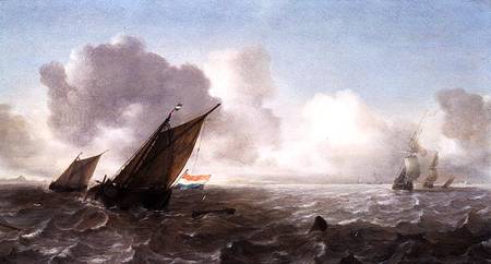 Shipping Offshore in a breeze od Jan Porcellis