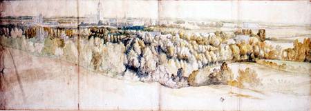 View of Arnhem from the east (pencil and w/c) od Jan Siberechts