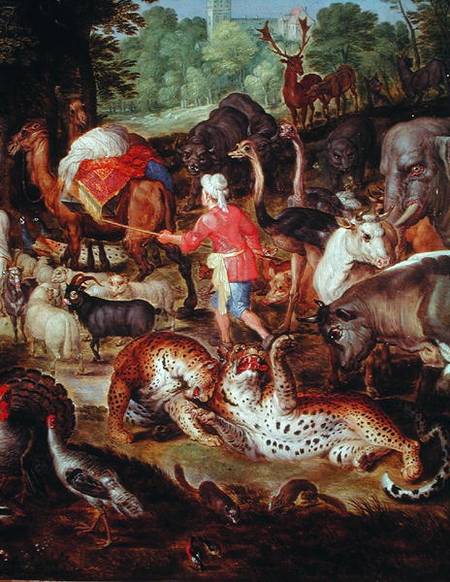 Noah's Ark, detail of the right hand side, after a painting by Jan Brueghel the Elder od Jan Snellinck
