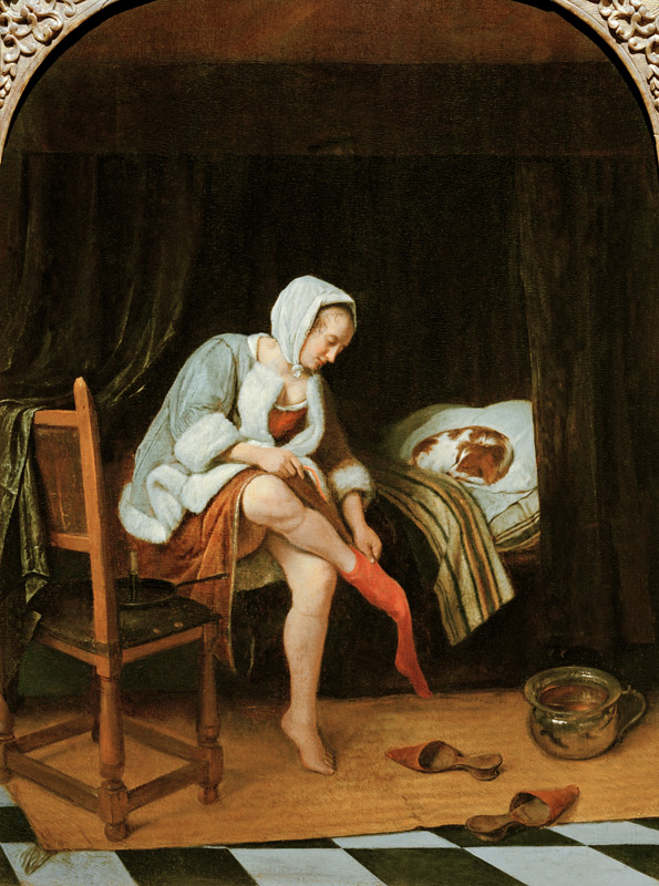 J.Steen, Frau bei der Toilette od Jan Havickszoon Steen