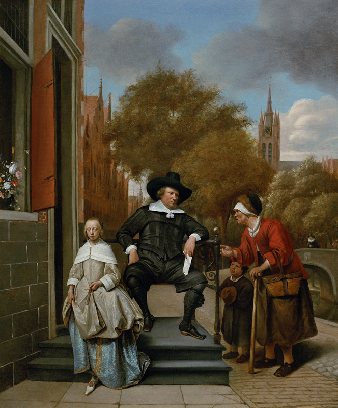The Burgher of Delft and his Daughter od Jan Havickszoon Steen