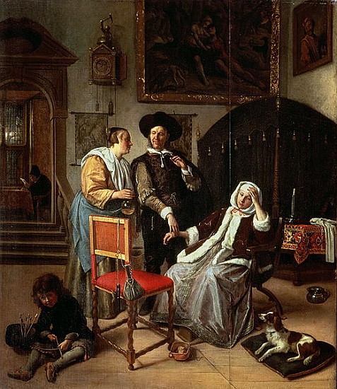 Physician''s Visit, c.1663-65 od Jan Havickszoon Steen