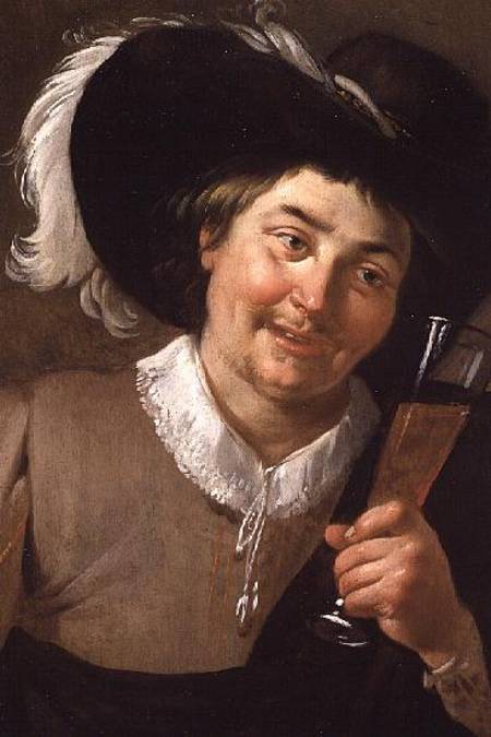 Portrait of a Man Holding a Wine Glass od Jan van Bijlert or Bylert