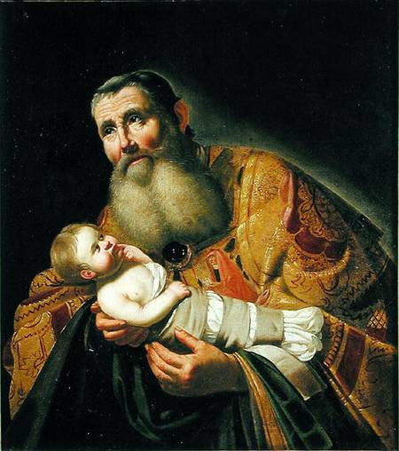 St. Simeon Presenting the Infant Christ in the Temple od Jan van Bijlert or Bylert