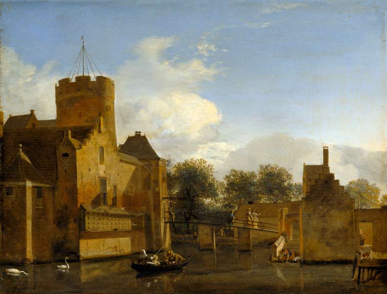 View of Schloss Leonersloot, Holland od Jan van der Heyden