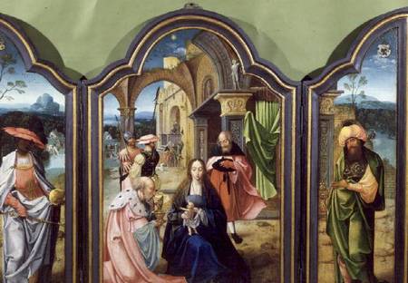The Adoration of the Kings, the Two Wings Depicting Melchior and the Negro King Balthazzar, and the od Jan van Doornik