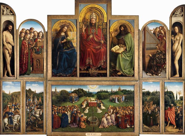 Genter altar, the admiration of the mystical lamb of (total) od Jan van Eyck