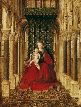 Madonna with child. Middle panel of a Flügelaltärchens.