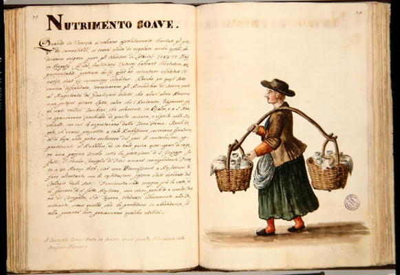 Drink-seller, Venetian (manuscript) od Jan van Grevenbroeck
