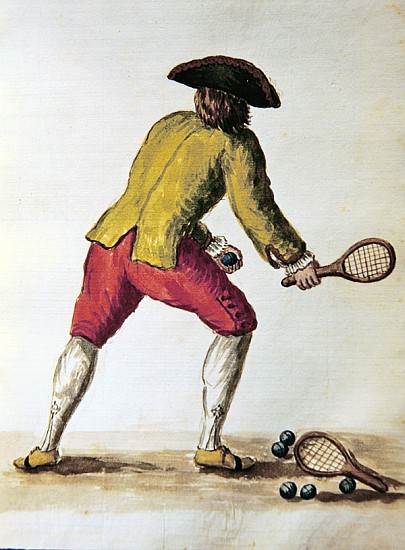 Nobleman playing racquets od Jan van Grevenbroeck