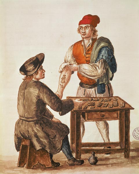 Venetian Tattooer od Jan van Grevenbroeck