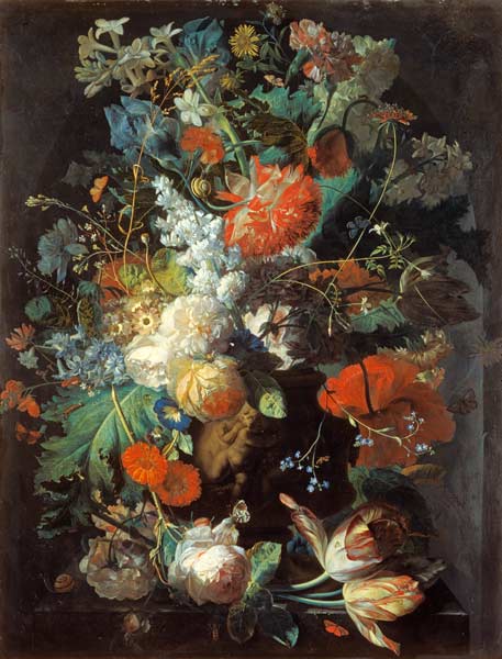 Stilleben mit Blumen od Jan van Huysum