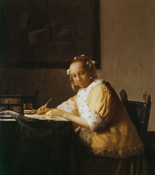 Lady writing a Letter od Johannes Vermeer
