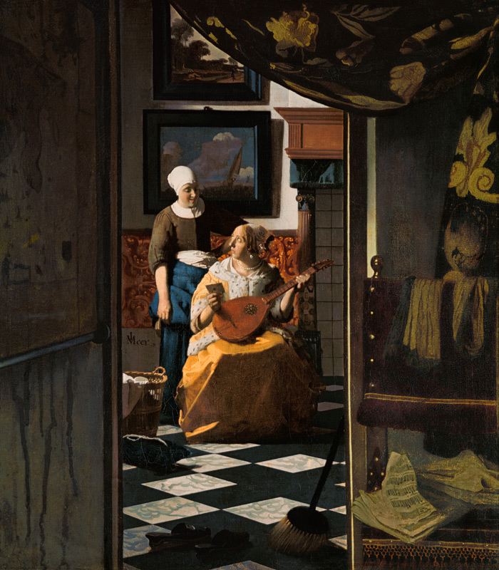 Vermeer/ The love letter / c.1669/70 od Johannes Vermeer