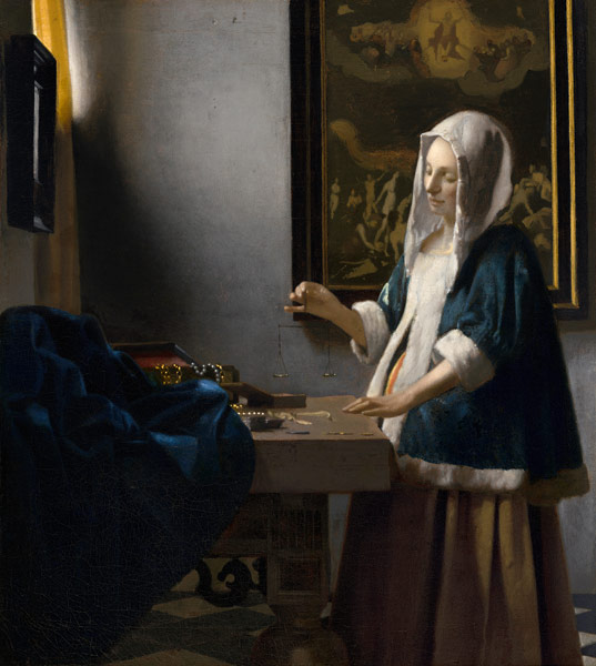 Woman with a Balance od Johannes Vermeer